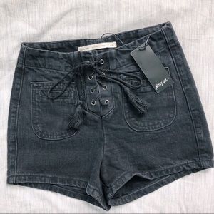 NWT Brave Soul Denim Lace Up Shorts